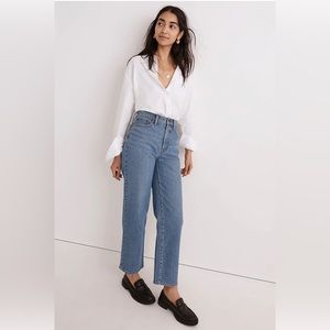 Madewell Petite Perfect Vintage Wide-leg Crop Jean in Knoxville wash 27P NWT